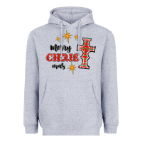 Heather Grey merry christmas cross Heavyweight Hoodie - RanaPortraitStore
