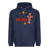 Navy merry christmas cross Heavyweight Hoodie - RanaPortraitStore