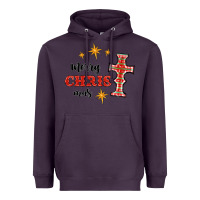 Plum merry christmas cross Heavyweight Hoodie - RanaPortraitStore