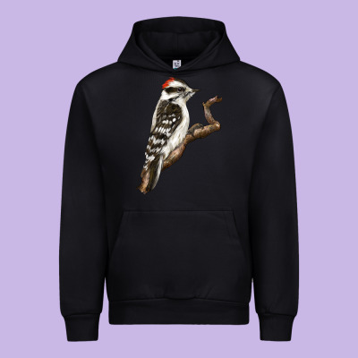 Downy Woodpecker Urban Hoodie Designed By Lillyallendesigns