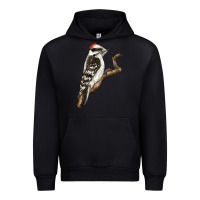 Black Downy Woodpecker Urban Hoodie - LillyAllenDesigns