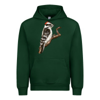 Forest Green Downy Woodpecker Urban Hoodie - LillyAllenDesigns