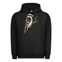 Pigment Black Downy Woodpecker Urban Hoodie - LillyAllenDesigns