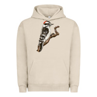 Pigment French Oak Downy Woodpecker Urban Hoodie - LillyAllenDesigns
