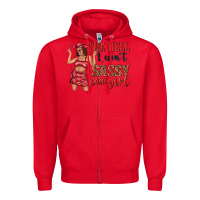 Red the hell i wont sassy cowgirl Zipper Hoodie - texasbilliewilder