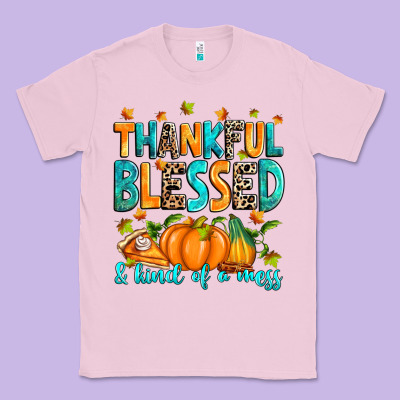 Thankful Blessed And Kind Of A Mess Classic Tee Designed By Ranaportraitstore
