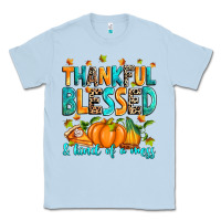 Dusty Blue Thankful blessed and kind of a mess Classic Tee - RanaPortraitStore