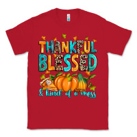 Red Thankful blessed and kind of a mess Classic Tee - RanaPortraitStore