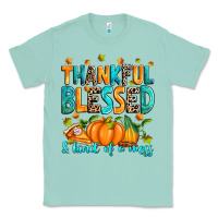 Seafoam Thankful blessed and kind of a mess Classic Tee - RanaPortraitStore