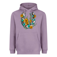 Lavender cowhide sunflower horseshoe Heavyweight Hoodie - Zillion Design Studio