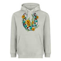 Moon Dust cowhide sunflower horseshoe Heavyweight Hoodie - Zillion Design Studio