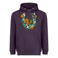 Plum cowhide sunflower horseshoe Heavyweight Hoodie - Zillion Design Studio