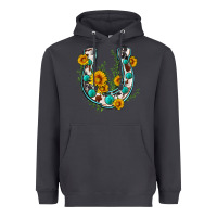 Smoke cowhide sunflower horseshoe Heavyweight Hoodie - Zillion Design Studio