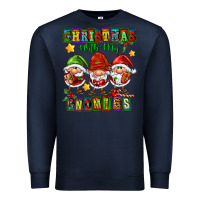 Navy christmas with my gnomies Premium Sweatshirt - FaDigitalArtStudio