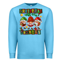 Ocean Blue christmas with my gnomies Premium Sweatshirt - FaDigitalArtStudio