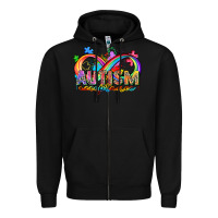 Black autism acceptance Zipper Hoodie - Zillion Design Studio
