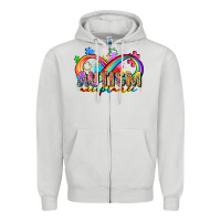 Dove Grey autism acceptance Zipper Hoodie - Zillion Design Studio