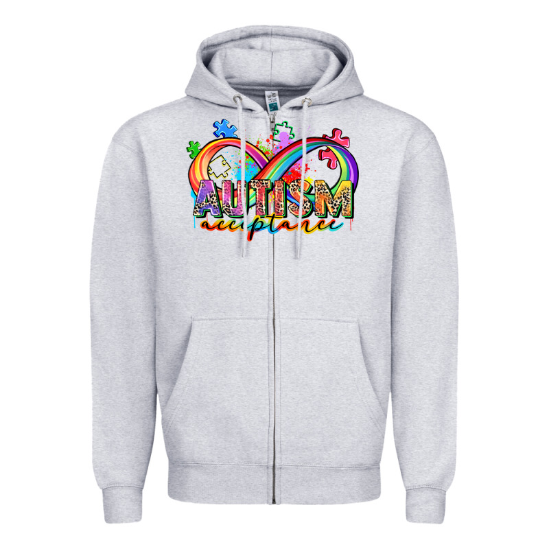 Autism Acceptance Zipper Hoodie by Zillion Design Studio | Teevron