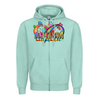 Seafoam autism acceptance Zipper Hoodie - Zillion Design Studio