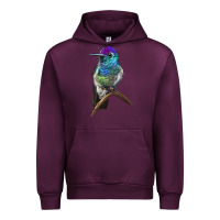 Mauve Wine Rivoli`s Hummingbird Urban Hoodie - LillyAllenDesigns