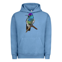 Pigment Pebble Blue Rivoli`s Hummingbird Urban Hoodie - LillyAllenDesigns