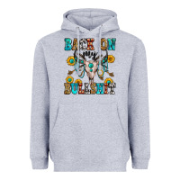 Heather Grey back on my bullshit Heavyweight Hoodie - Zillion Design Studio