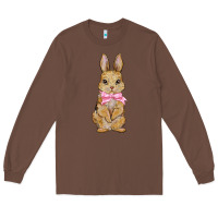 Chestnut easter rabbit pink flowers Long Sleeve Tee - BarkalooDesign