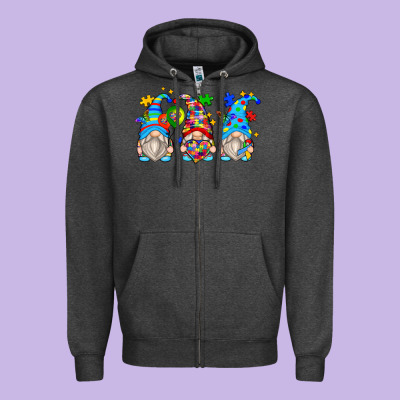 Autism Gnomes Zipper Hoodie Designed By Zillion Design Studio