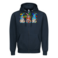 Navy autism gnomes Zipper Hoodie - Zillion Design Studio