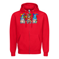 Red autism gnomes Zipper Hoodie - Zillion Design Studio