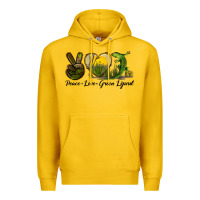 Lemon peace love green lizard Premium Hoodie - LillyAllenDesigns