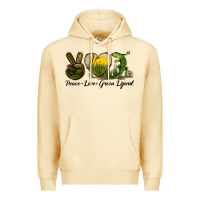 Pina Colada peace love green lizard Premium Hoodie - LillyAllenDesigns