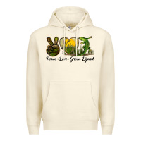 Peace Love Green Lizard Premium Hoodie | Teevron