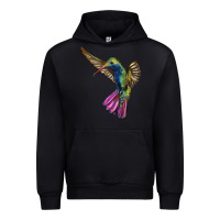 Black Broad Billed Hummingbird Urban Hoodie - LillyAllenDesigns