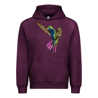 Mauve Wine Broad Billed Hummingbird Urban Hoodie - LillyAllenDesigns
