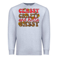 Heather Grey classy crafty and hella sassy Premium Sweatshirt - HRA Design Shop