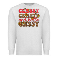 Oatmeal Heather classy crafty and hella sassy Premium Sweatshirt - HRA Design Shop
