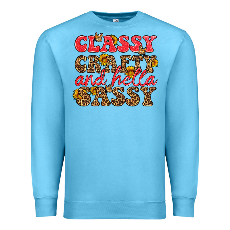 Classy Crafty And Hella Sassy Premium Sweatshirt by HRA Design Shop | Teevron