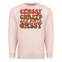 Pale Pink classy crafty and hella sassy Premium Sweatshirt - HRA Design Shop