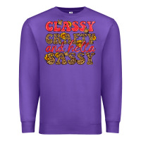 Purple classy crafty and hella sassy Premium Sweatshirt - HRA Design Shop