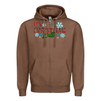 Chestnut It's Christmas Y'all Season Winter Zipper Hoodie - RanaPortraitStore