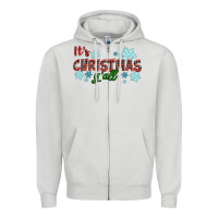 Dove Grey It's Christmas Y'all Season Winter Zipper Hoodie - RanaPortraitStore