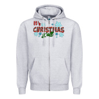 Heather Grey It's Christmas Y'all Season Winter Zipper Hoodie - RanaPortraitStore