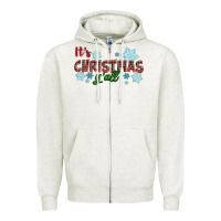 Oatmeal Heather It's Christmas Y'all Season Winter Zipper Hoodie - RanaPortraitStore