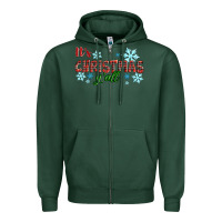 Sports Green It's Christmas Y'all Season Winter Zipper Hoodie - RanaPortraitStore