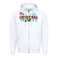 White It's Christmas Y'all Season Winter Zipper Hoodie - RanaPortraitStore