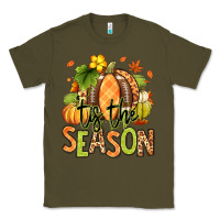Army Green Tis' the season Fall American Football Classic Tee - RanaPortraitStore