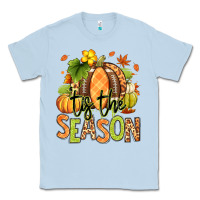 Dusty Blue Tis' the season Fall American Football Classic Tee - RanaPortraitStore