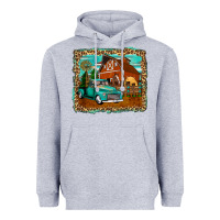 Heather Grey rustic country barn Heavyweight Hoodie - Zillion Design Studio