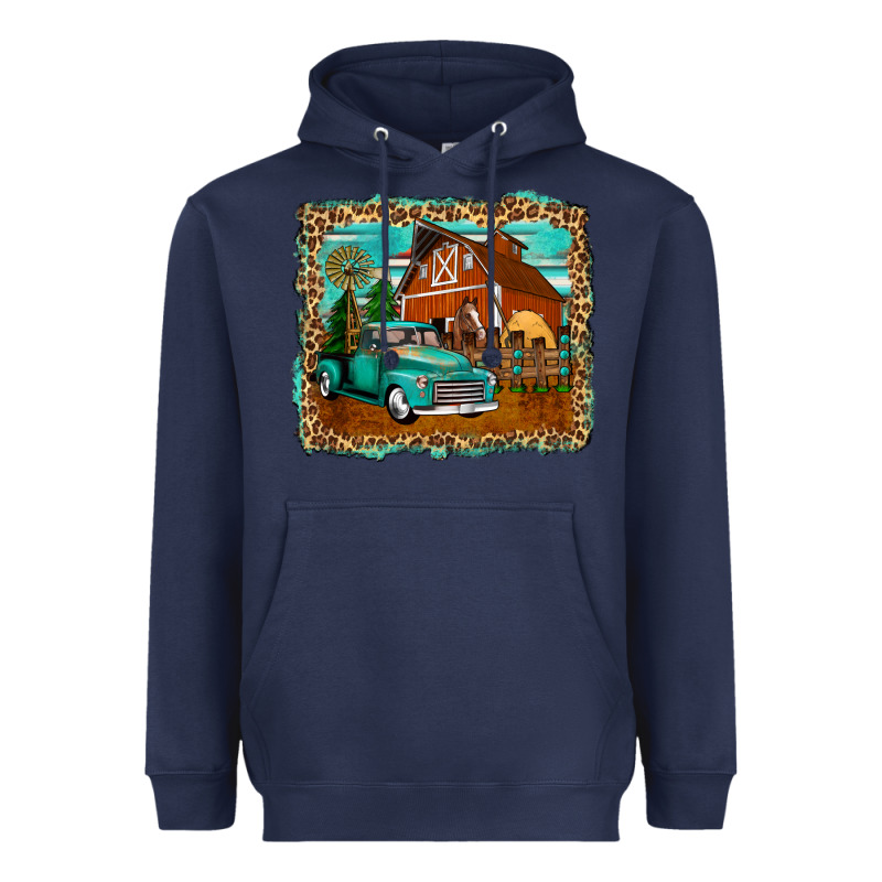 Rustic Country Barn Heavyweight Hoodie by Zillion Design Studio | Teevron